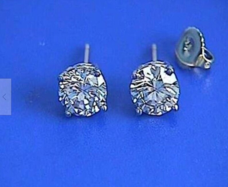 Diamond Earrings Platinum Diamonds 1.98ct G VS Round Cut Diamond Studs