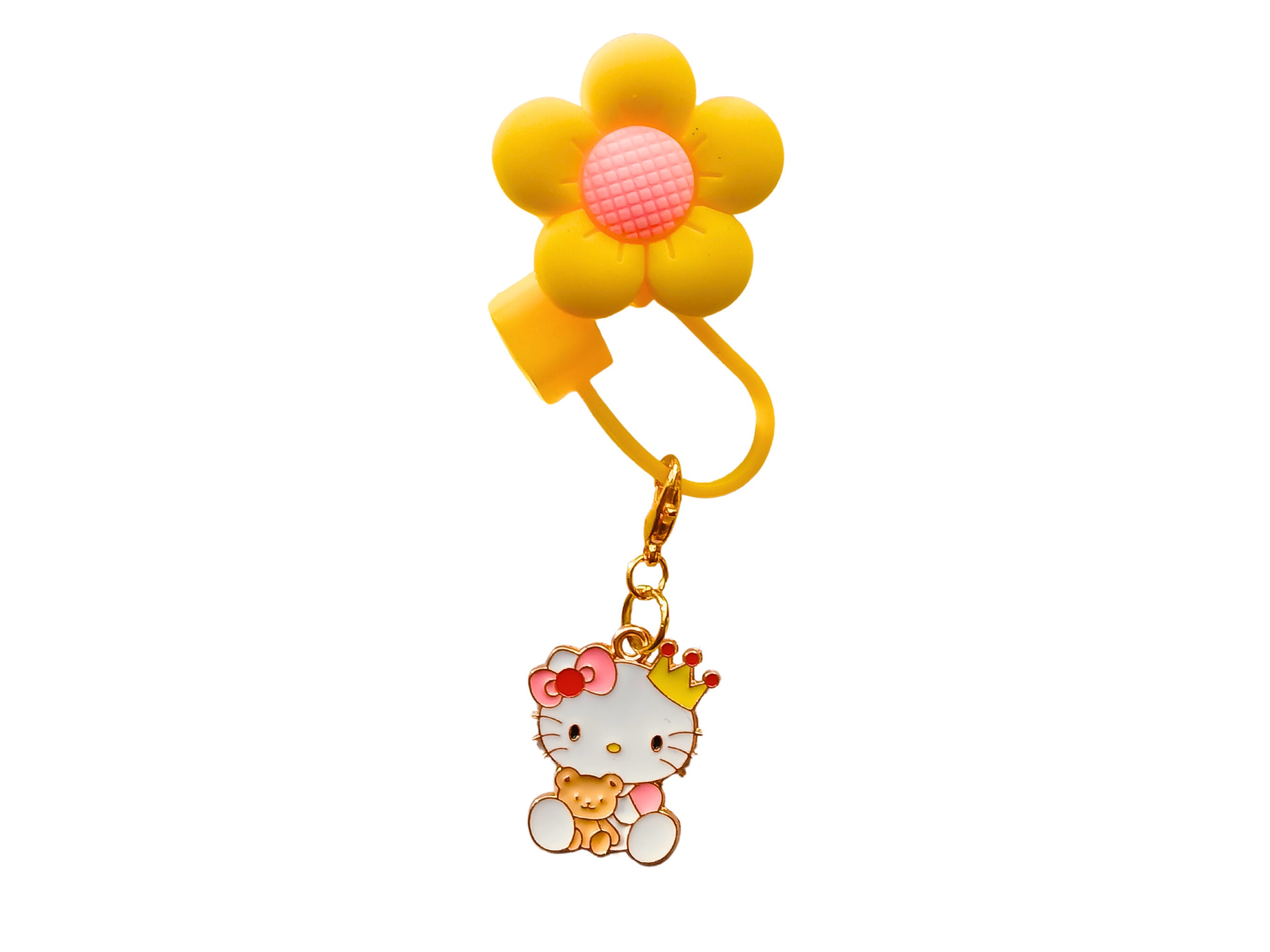 Flower Straw Cover Toppers for Stanley Cups Hello Kitty Charm for 30