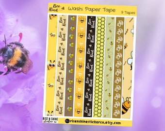 Washi Paper Tape | Washi, Scrapbooking, Planner Stickers, Handmade, Cute, Berry, Bees, Sticker Sheets