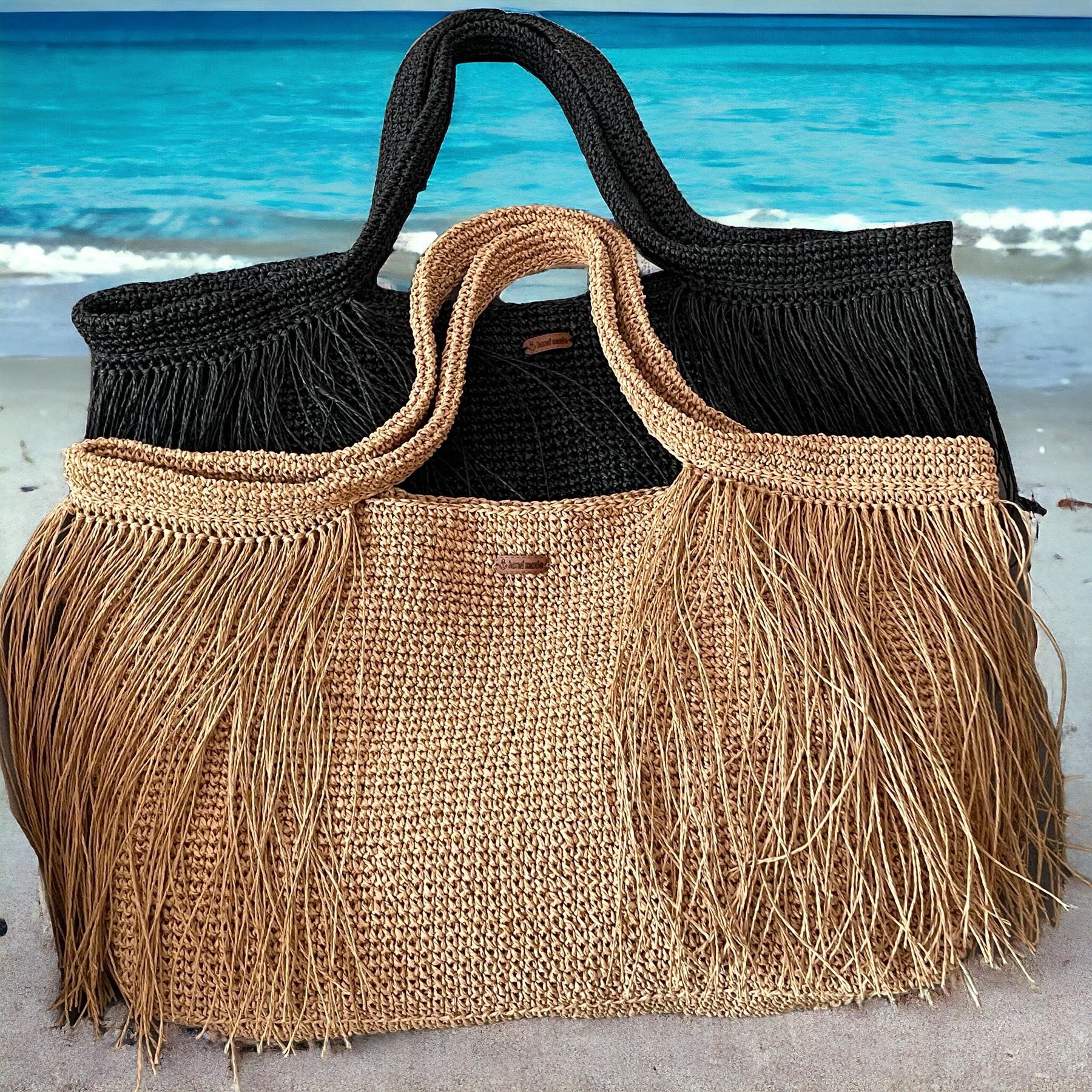 Crochet Raffia Large Tote Shoulder Bag Straw Fringed Beach Bag Boho Bag Xl Woven Bag - Etsy Crochet Raffia Large Tote Shoulder Bag Straw Fringed Beach Bag Boho Bag Xl Woven Bag - Etsy
