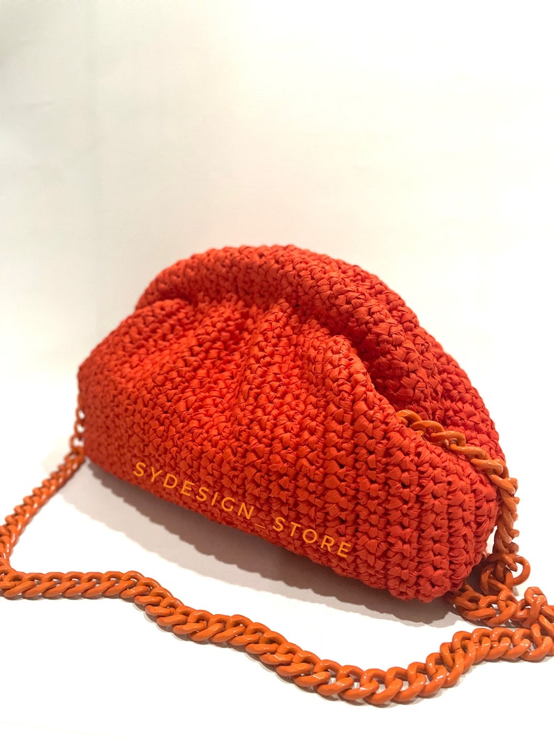 NEON Raffia Pouch Clutch Bag/handmade Women Shoulder - Etsy