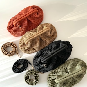Crochet Raffia Woven Clutch: Handmade Beach Wedding Bag