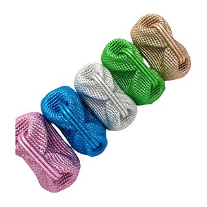 Avond gebreide buideltas | Gehaakte metallic raffia clutch tas | Handgemaakte tas