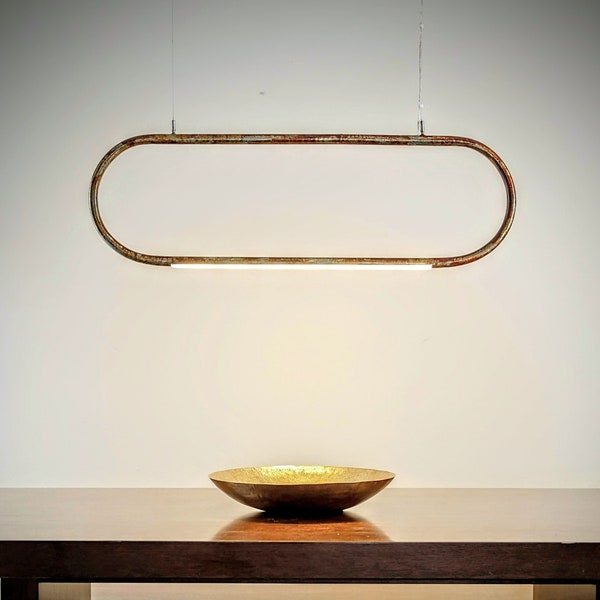 Handmade Hanging Light - "Infinity" - Pendant Light Fixture, Dining Room Minimalist Chandelier Lights, Kitchen Island Designer Lighting, Bar