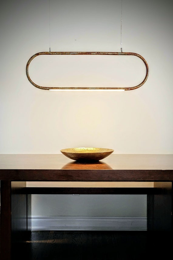 Handmade Hanging Light - "Infinity" - Pendant Light Fixture, Dining Room Minimalist Chandelier Lights, Kitchen Island Designer Lighting, Bar