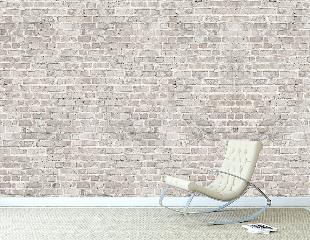 Grey Brick Wallpaper Etsy Australia