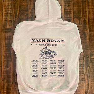 Zach Bryan hoodie• The Burn burn burn tour•Zach Bryan