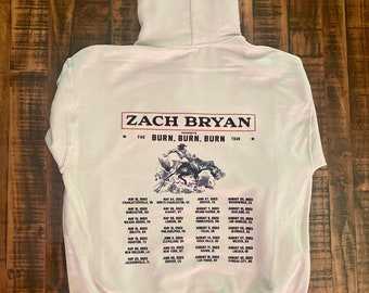 Zach Bryan hoodie• The Burn burn burn tour•Zach Bryan