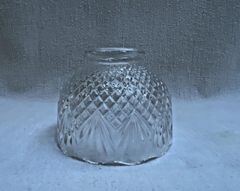 Lámpara de hadas vintage Westmoreland con forma de piña, pantalla de cristal transparente para vela (solo la pantalla, sin base).