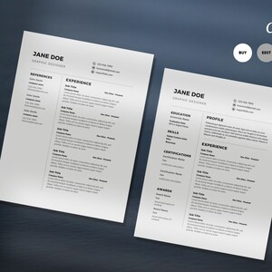 Creative Resume Template | Professional CV Template | Easy Resume for anyone | Simple Canva Design | Minimalist | Resume