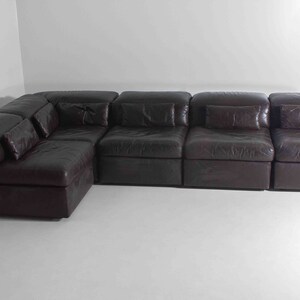 Vintage leather Durlet Model 'Jeep' Modular sofa set, 1970s zdjęcie 3