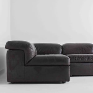 Vintage leather Durlet Model 'Jeep' Modular sofa set, 1970s zdjęcie 4