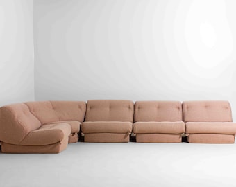 Modular Nuvolone Sofa in Pink Upholstery by Rino Maturi, 1970s, 5 modules