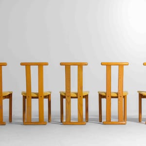 Set of postmodern high-back Italian dining chairs, 1980s