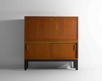 Vintage bar cabinet with brass details, Belgium 1960s