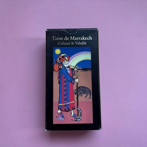 OOp vintage le Tarot de Marrakech, Tarot de Marrakech, Colleuil y Valadie. 79 cartas y LWB