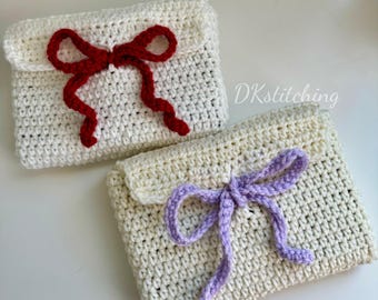Crochet Bow Book Sleeve: Handmade Crochet Cozy Case