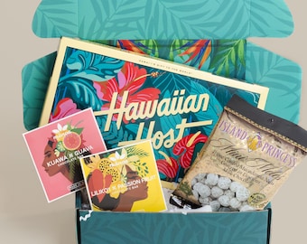 Caja de regalo de chocolate hawaiano: macadamia, guayaba, maracuyá