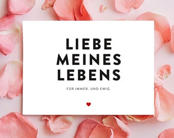 LIEBE MEINES LEBENS | Weihnachtskarte | Beziehung | Postkarte | Exklusiv | Geschenk | Love | Partner | Couple | Weihnachten