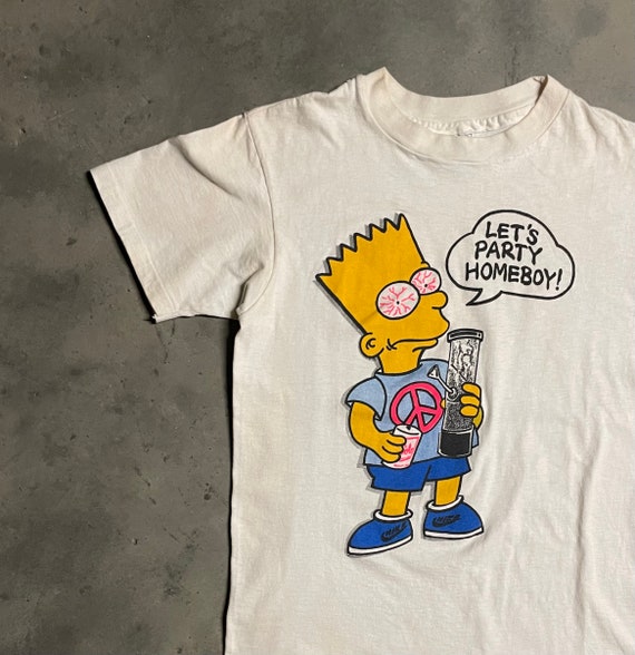 90s Bootleg Bart "Let's Party Homeboy" Tee - image 1
