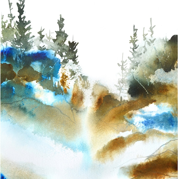 Zen Watercolor Etsy