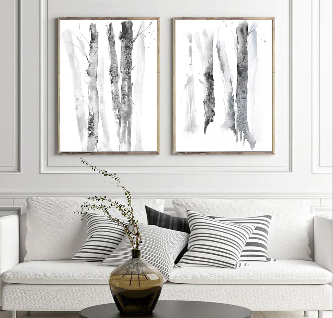 Print Set 2 Large Canvas Rolled Print Art Set of Two 28x38 Etsy