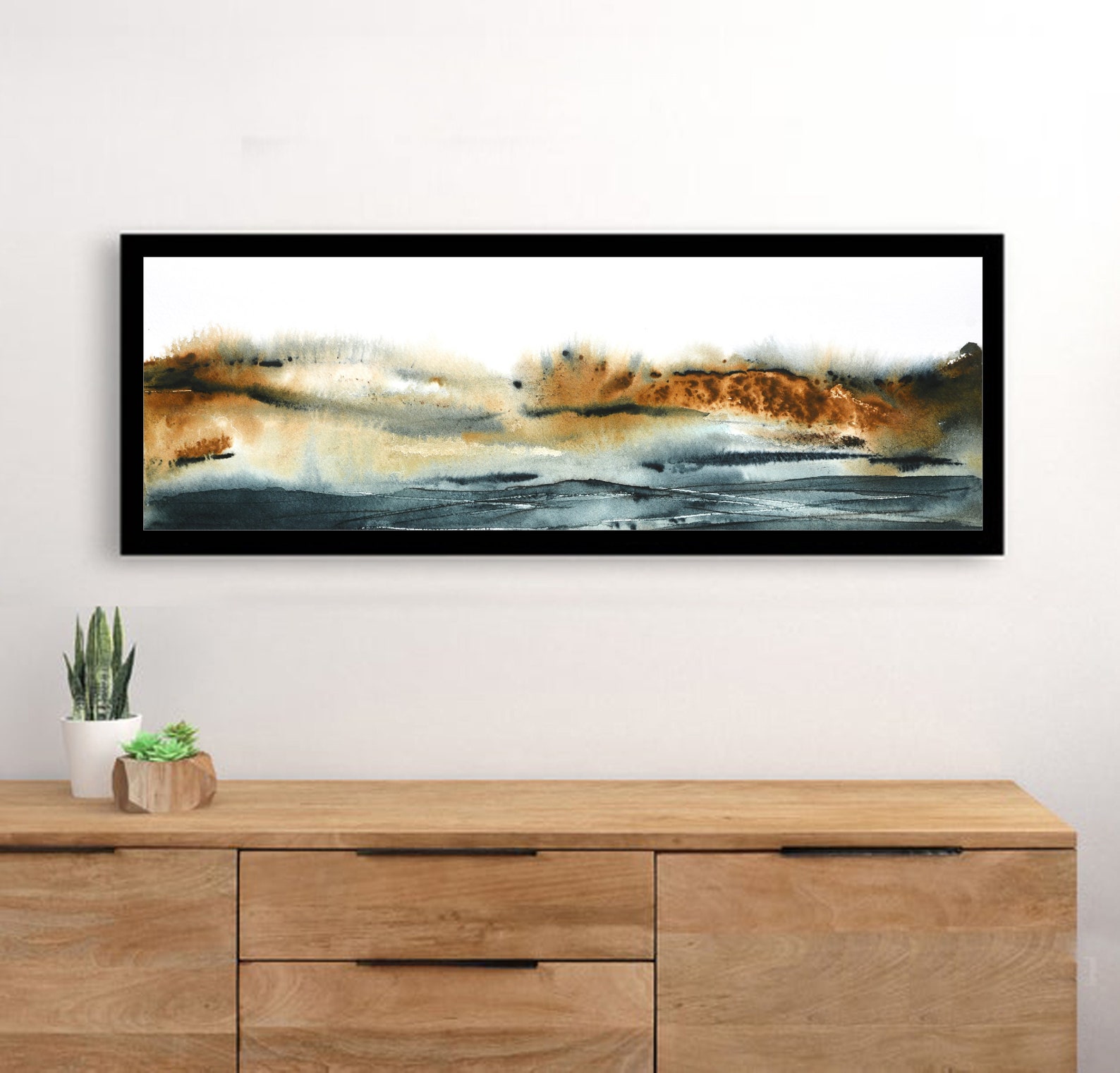 Long Narrow Wall Art Horizontal Extra Large Abstract Decor | Etsy Canada