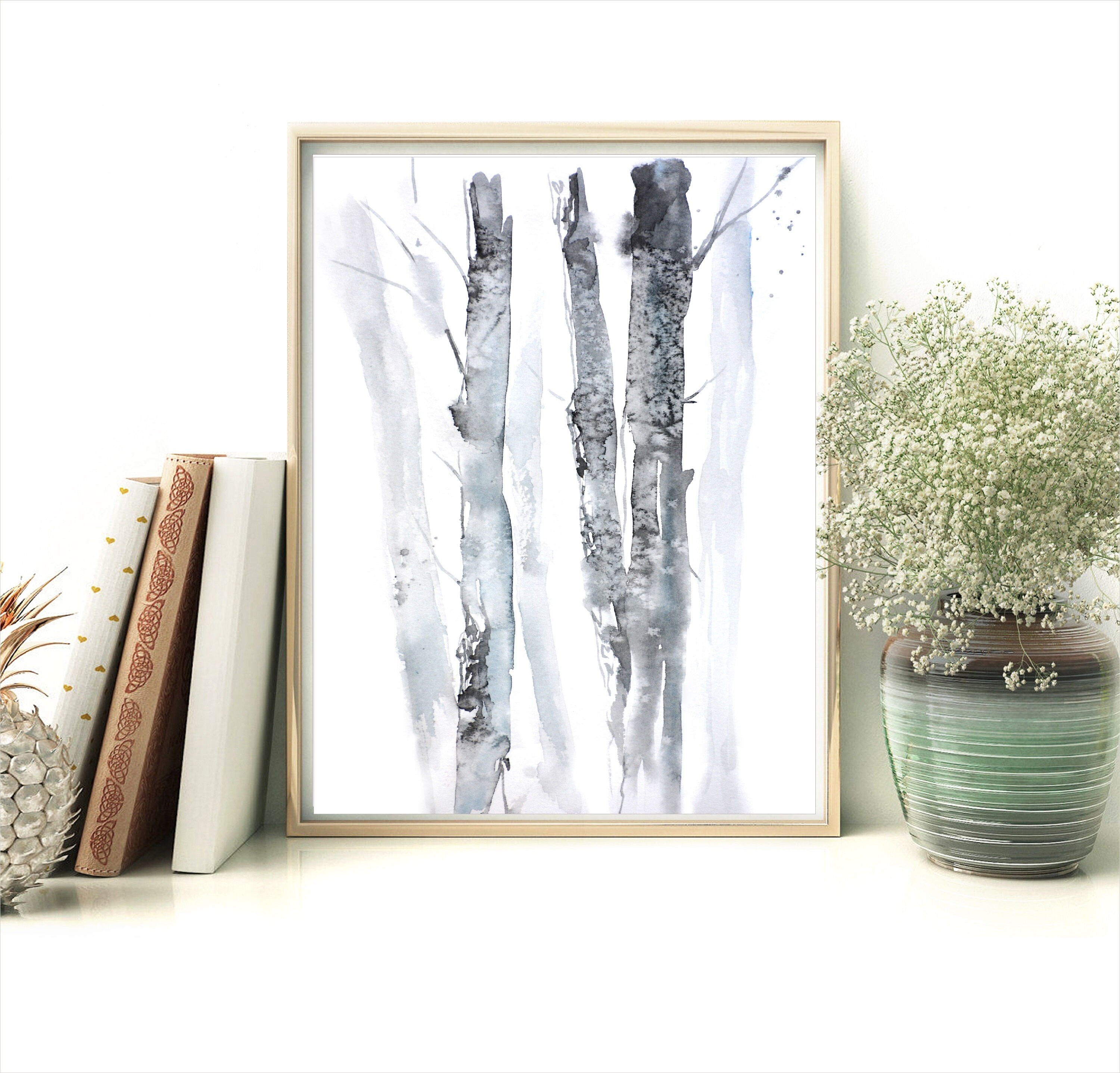 4x6 Tree Artwork Small Wall Decor Idea Tiny Print - Etsy
