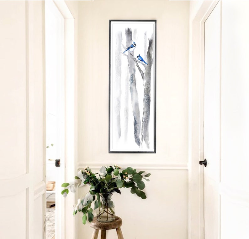 Narrow Wall Art for Hallway Decor Thin Vertical Artwork Long Etsy