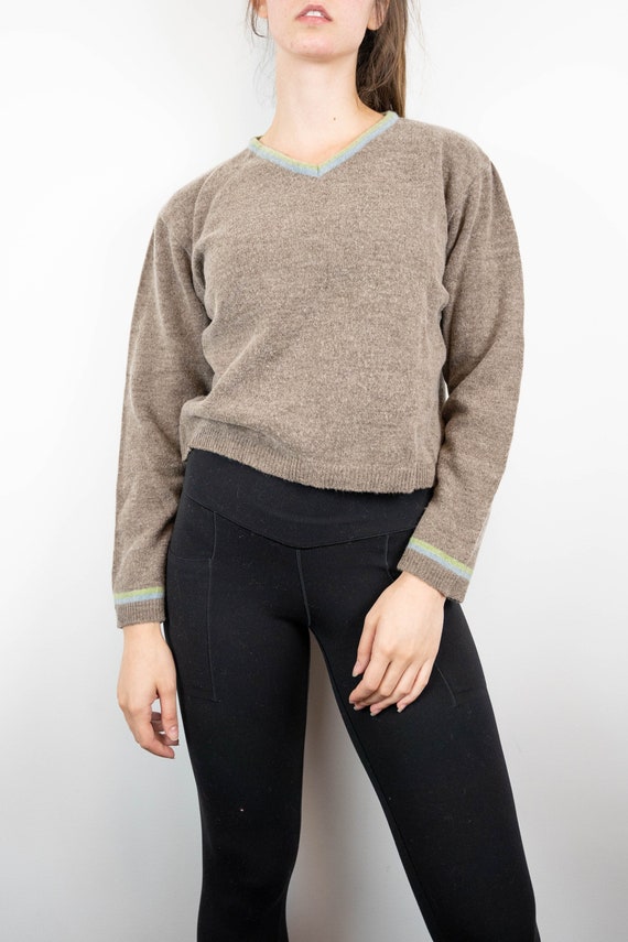 Vintage V-Neck Wool Sweater