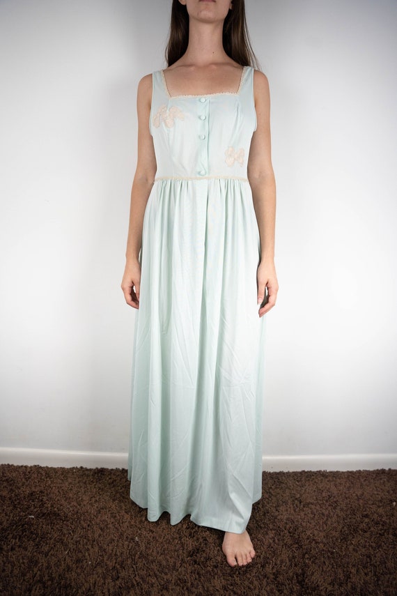 Vintage Pale Green Vanity Fair Nightgown - image 1