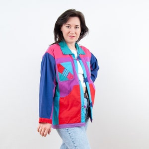 Vintage 90s Bright Colorblock Reversible Shirt from Kathmandu image 3