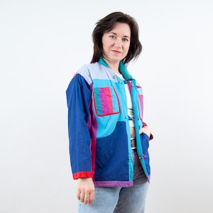 Vintage 90s Bright Colorblock Reversible Shirt from Kathmandu image 1