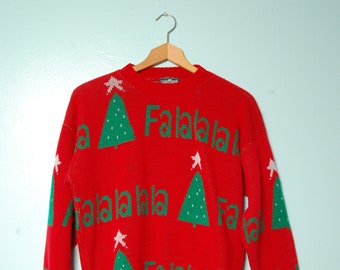 Vintage 90s Christmas Carol Sweater from Coldwater Creek