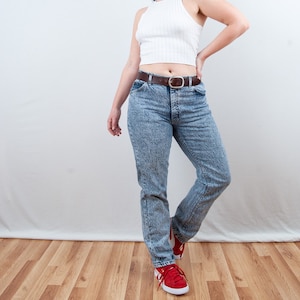 Vintage 90s Acid Wash Mid Rise Jeans from Lee (34x30)
