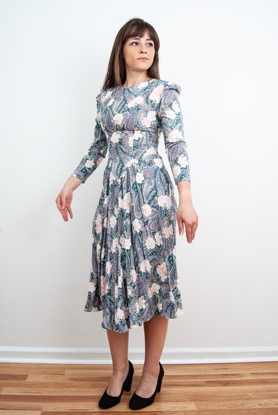 Vintage 80s Floral Paisley Dress from Betsy's thin