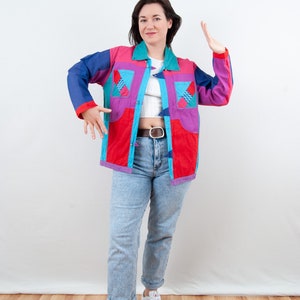 Vintage 90s Bright Colorblock Reversible Shirt from Kathmandu image 5