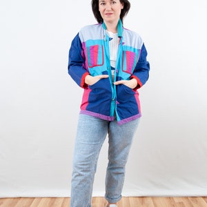 Vintage 90s Bright Colorblock Reversible Shirt from Kathmandu image 4