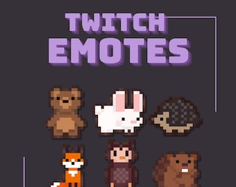 SOLDES D'AUTOMNE !!!|Insignes de créature | Badges Twitch Sub Bit | Émoticônes | Chouette | Ours renard | Castor | Lapin | Badges 8 bits | Insignes préfabriqués