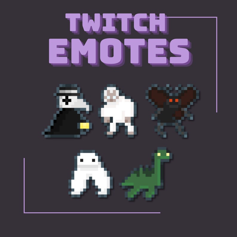 Cryptid Badges | Twitch Sub Bit Badges | Emotes | Cryptids | 8-bit ...