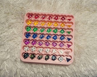 Plateau de dés coeurs STL – RPG de table du MDN – Organiseur imprimable 3D
