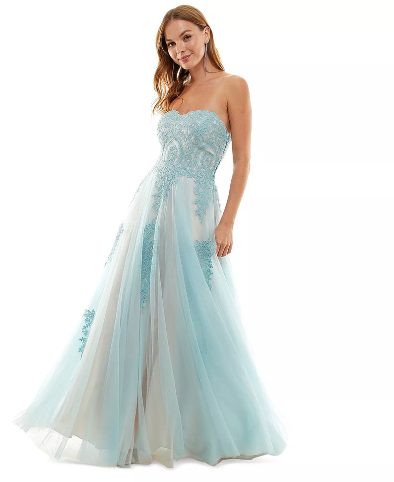 Stunning Strapless Prom Dress, Evening Dress With Embellishments ...