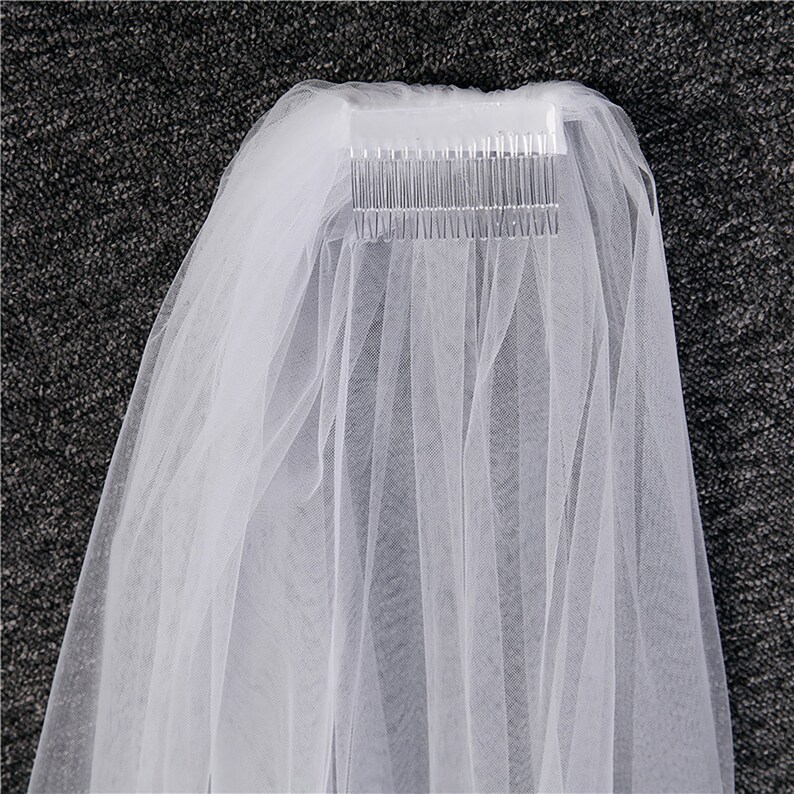 Handmade Wedding Veil One Layer 4M Bridal Veil Lace Edge Etsy