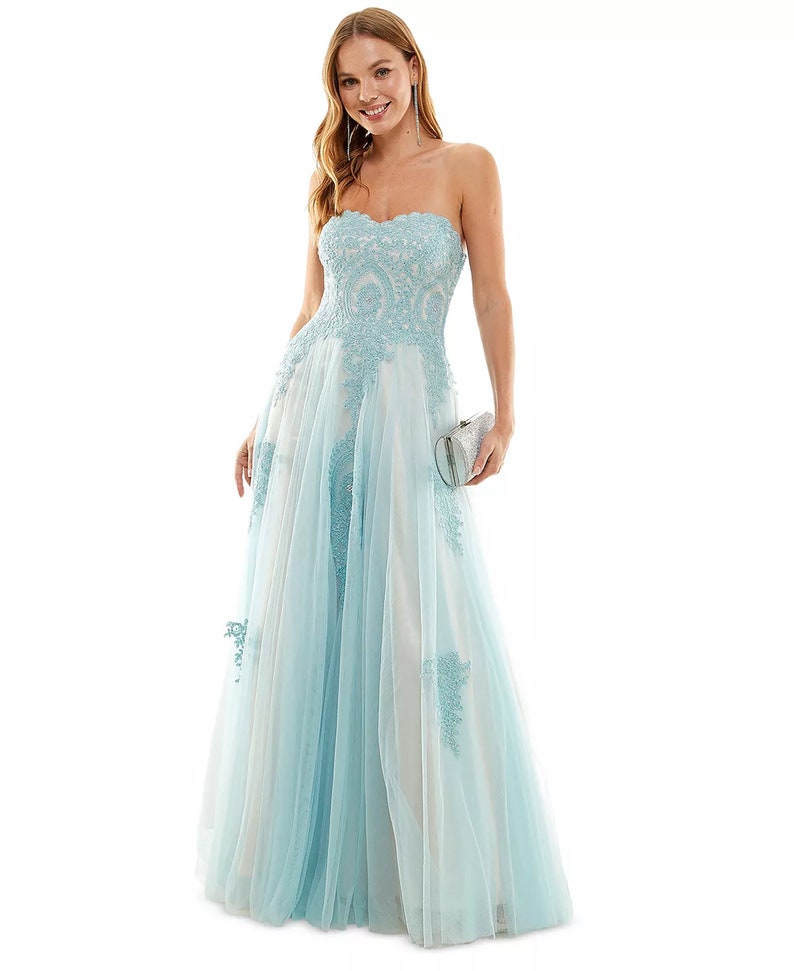 Stunning Strapless Prom Dress, Evening Dress With Embellishments ...
