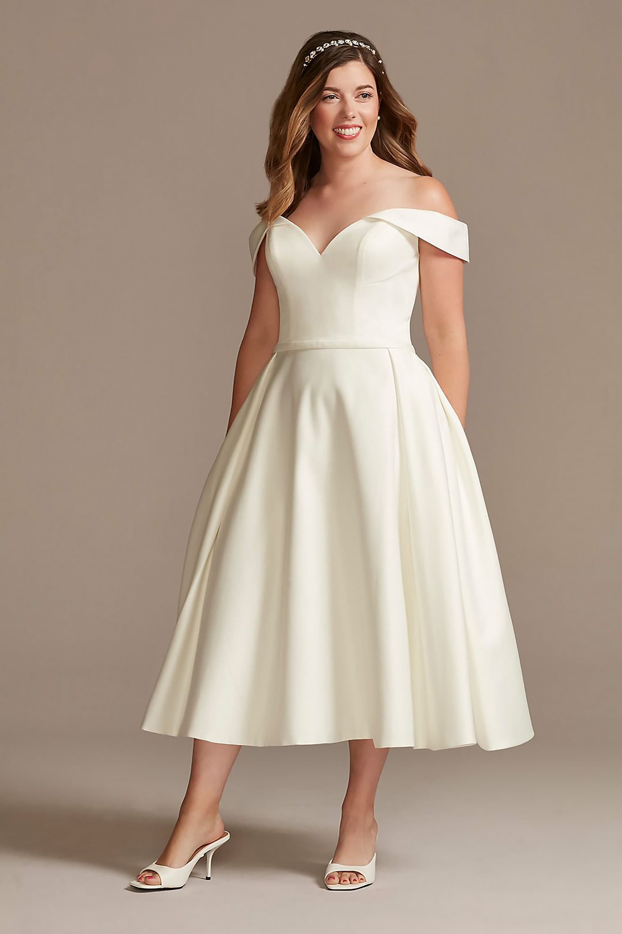 Plus Size Wedding Dress Tea Length