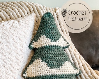 Christmas Tree Farm Pillow Crochet Pattern l Christmas Tree Pillow Pattern l Christmas Crochet Pattern l Crochet Tree Pattern