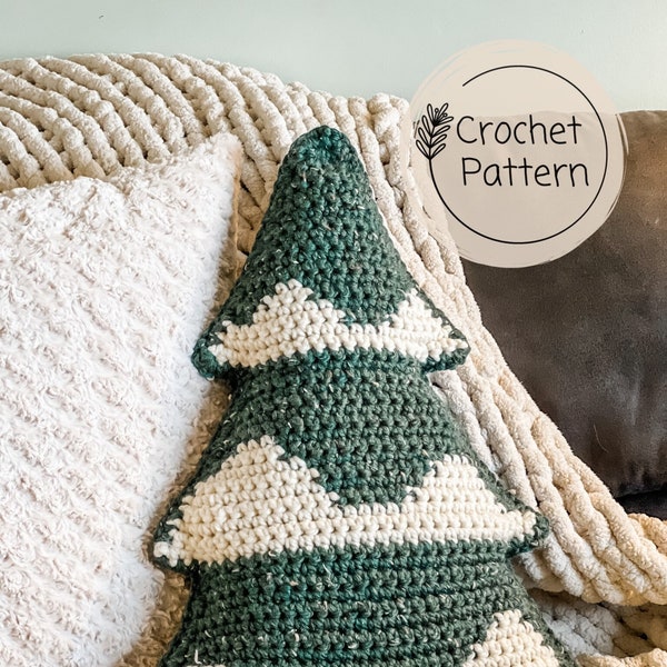 Christmas Tree Farm Pillow Crochet Pattern l Christmas Tree Pillow Pattern l Christmas Crochet Pattern l Crochet Tree Pattern