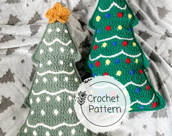 Holiday Tree Pillow Crochet Pattern l Christmas Tree Pillow Pattern l Christmas Crochet Pattern l Crochet Tree Pattern