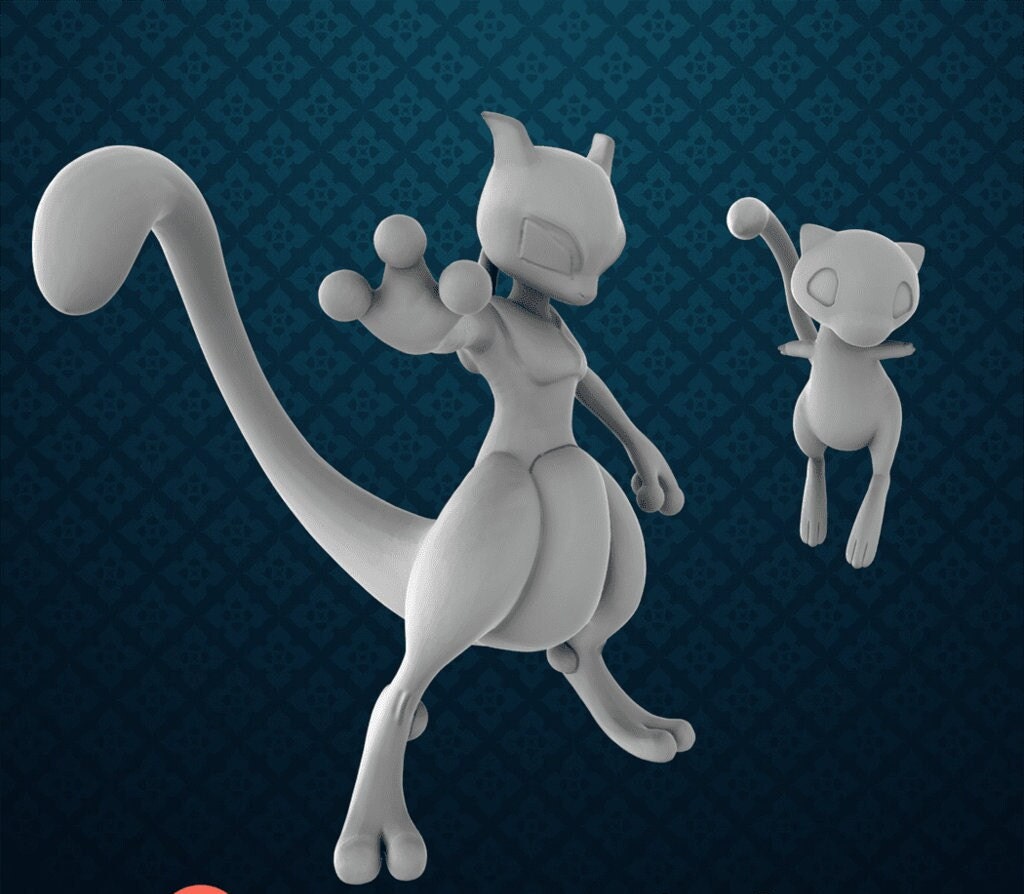 STL file POKEMON - HALLOWEEN MEWTWO 🐉・Model to download and 3D