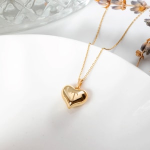Custom Plain Heart Urn Pendant 14K Solid Gold Cremation, Personalized Human Remains Holder Keepsake Urn Necklace, Sympathy Gift For Loss